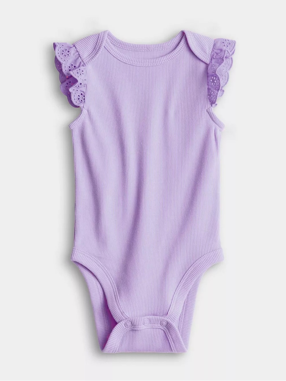 Jumping Beans - Eyelet Flutter bodysuit - Cadence Lavender
